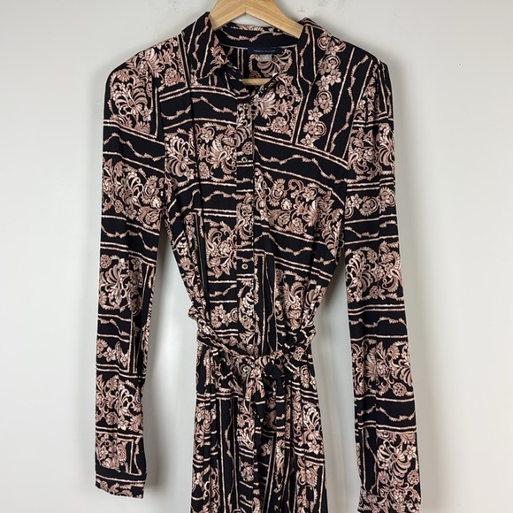 Tommy Hilfiger Long Sleeve Jersey Collar Midi Shirt Dress - Picture 3 of 10